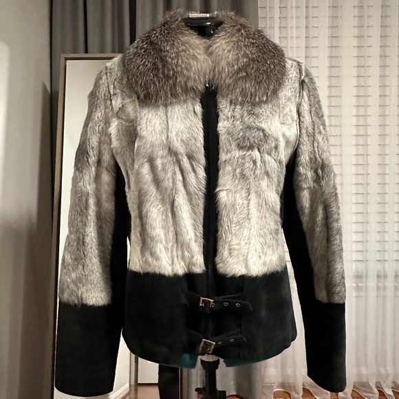 Suede Goat and Fox Fur Jacket Size: M (6-8 US)